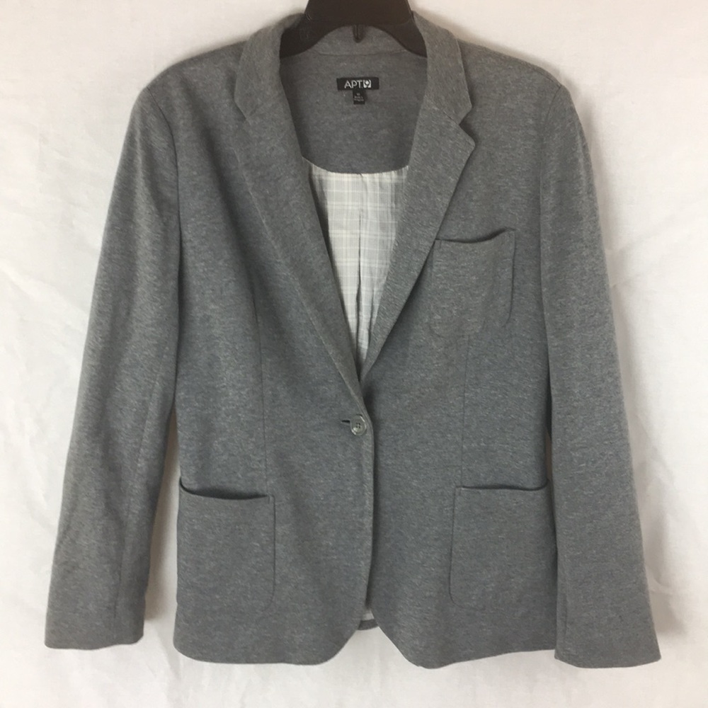 Apt 9 Gray cotton blazer size 10